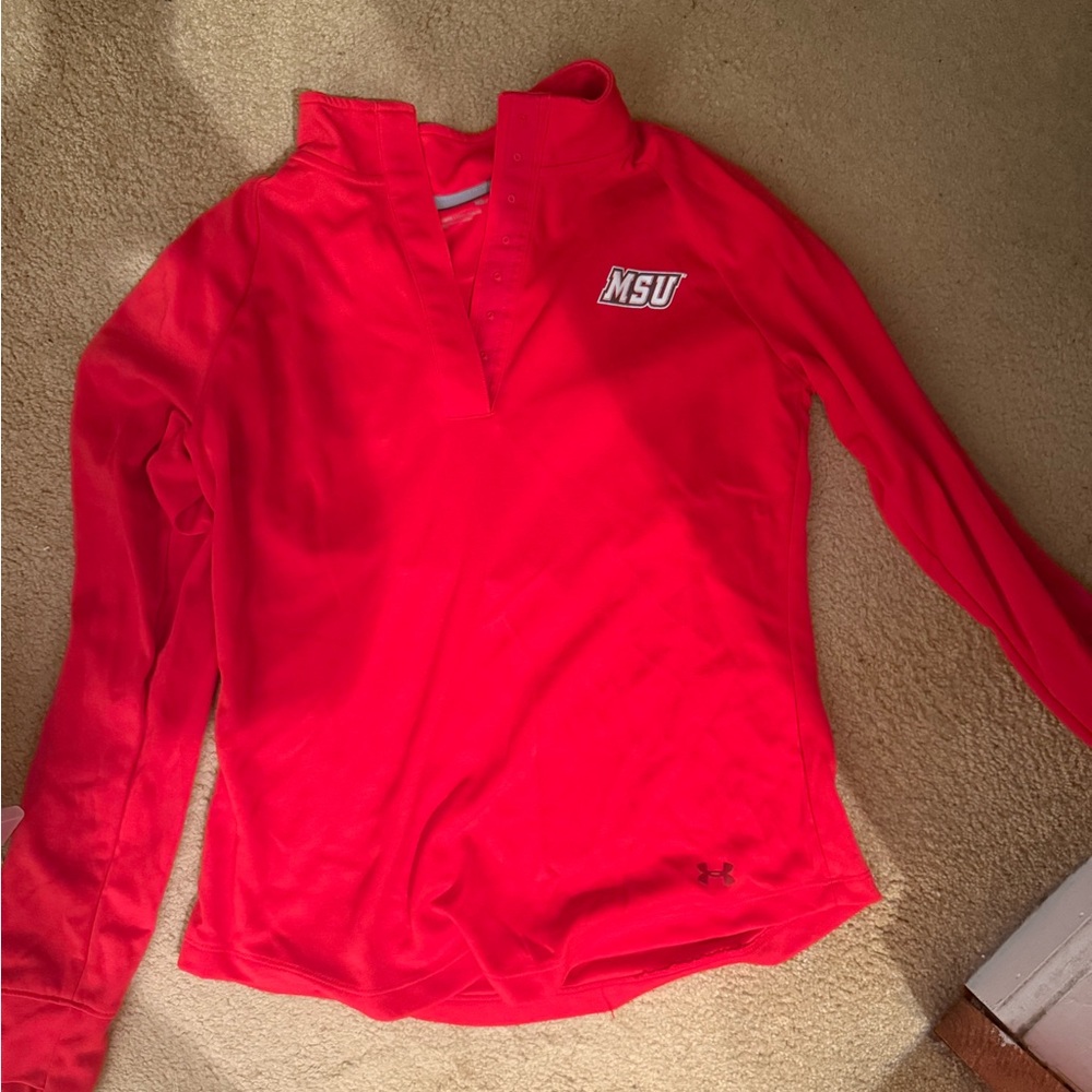 Under Armour Red Pullover with Gray Trim